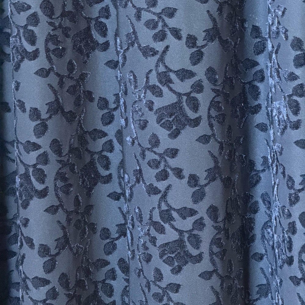 Huis Clos Collection Floral Jacquard Maxi Skirt Set Black Velvet Size 12 - Picture 8 of 11
